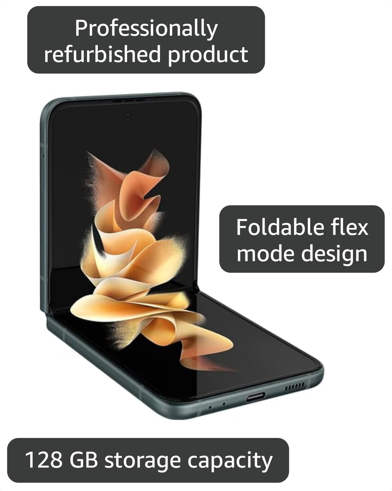 Amazon.com: Samsung Galaxy Z Flip 3 5G, US Version, 128GB, Green
